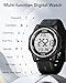 CIVO Digital Mens Watches Sports: 50m Waterproof Black Wristwatch with Stopwatch Alarm Date - LED Screen Big Numbers Watch for Men Outdoor - Camping Hiking Cycling