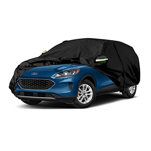 Image of Waterproof Car Covers Replace for 2008-2025 Ford Escape, 6 Layers All Weather Custom-fit Car Cover with Zipper Door & Windproof Bands for Snow Rain Dust Hail Protection