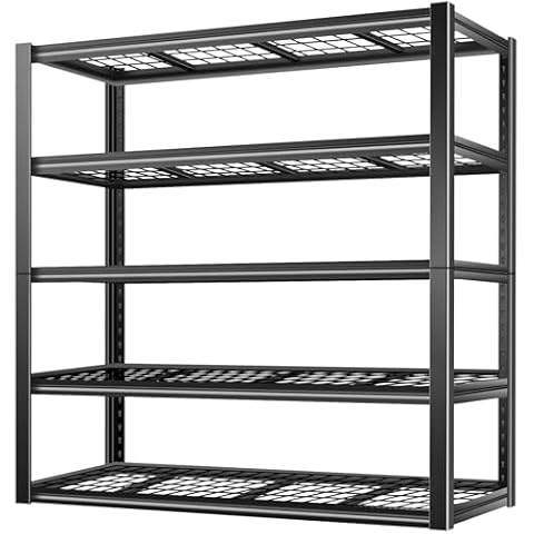 BILT HARD 60" W x 24" D Garage Shelving 3300 LBS, 72" H Storage Shelves, Heavy Duty 5-Tier Metal Shelving Units with Adjustable Shelf, Steel Wire Utility Shelving Cover
