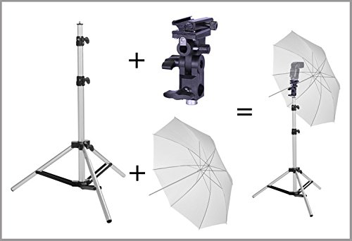 2205 - KIT SUPORTE FLASH DEDICADO E SOMBRINHA