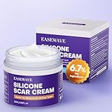 Dual Action Repair Silicone Scar Cream with Centella, Gentle Moisturizing Scar Gel Clinically Shown for Surgical, Keloids, C-Section, Acne & Burn Scars, Scar Removal for Sensitive, Non-Greasy(1.86 oz)