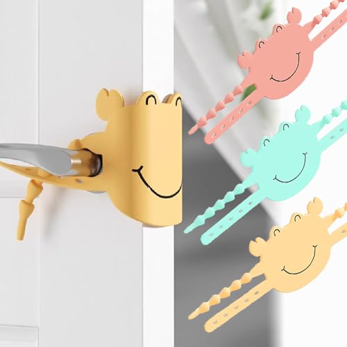 Image of Elfzone Door Silencers for Slamming - Door Latch Cover,3pcs Silicone Latch Covers Door Slam Stopper