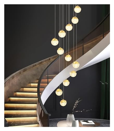Chandelier acrylique suspension longue luminaire de plafond haut pour salon