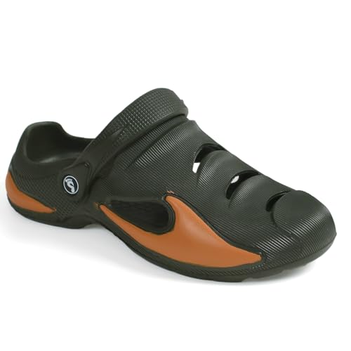 Image of Men's Classic Casual Clogs /Sandals with Adjustable Back Strap for Adult | Comfortable & Light Weight | Stylish & Anti-Skid | Waterproof & Daily Mules for Gents & Boys