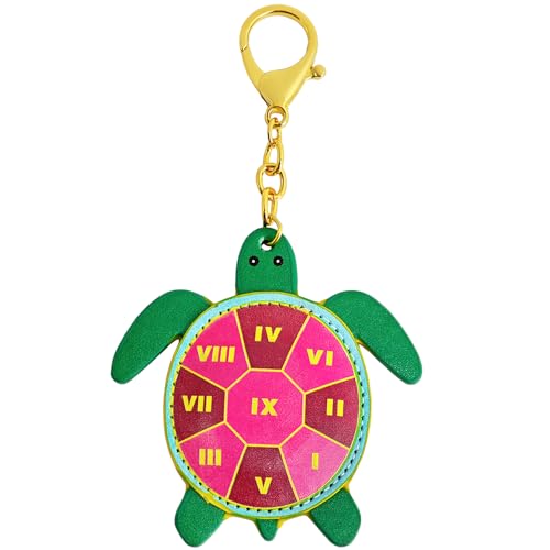Porte-clés tortue en élément de feu avec compartiment secret de protection