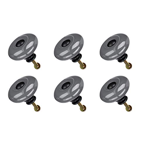 6 pomos de cerámica para Armario, Tiradores para Muebles, cajones, armarios, cómodas, Cajas de Almacenamiento, Accesorios, 32 mm de diámetro, Color Gris.