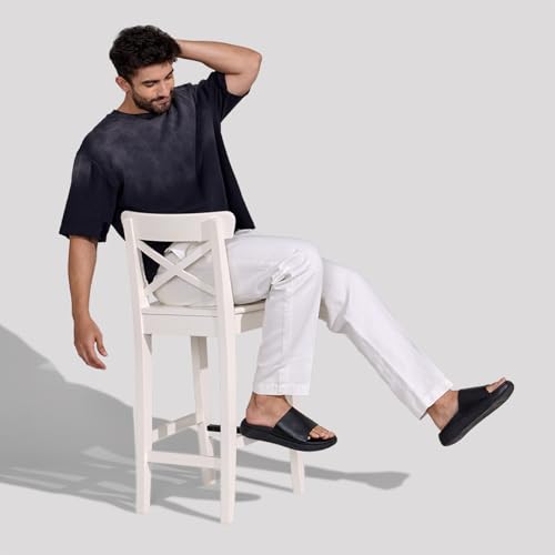 Image of Neeman's PureWhoosh Slides for Men | Lightweight Slip-On with Cushioned Footbed & Arch Support | Soft Strap, Grippy Sole & All-Day Comfort
