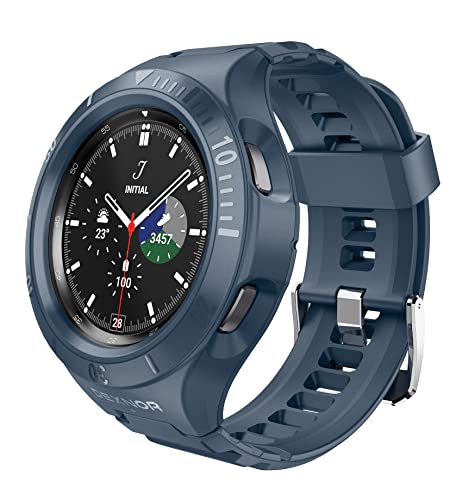 Dexnor coque Samsung Watch 4 Classic 46mm en silicone bleu