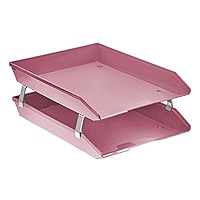 Acrimet Facility 2 Tier Letter Tray, Side Load, Letter Size/A4, Desktop File Organizer, Plastic (Black Color - View #5