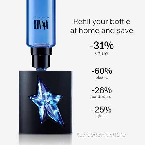 Mugler A*Men - Eau de Toilette Refill - Mens Cologne - Woody & Ambery - With Patchouli & Coffee Extract - Long Lasting Fragrance - Image 4