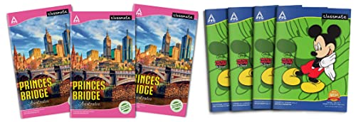 Image of Classmate Long Book - Unruled, 160 Pages, 314 mm x 194 mm - Pack Of 3 Notebook - Unruled, 72 Pages, 240 mm x 180 mm - Pack Of 4