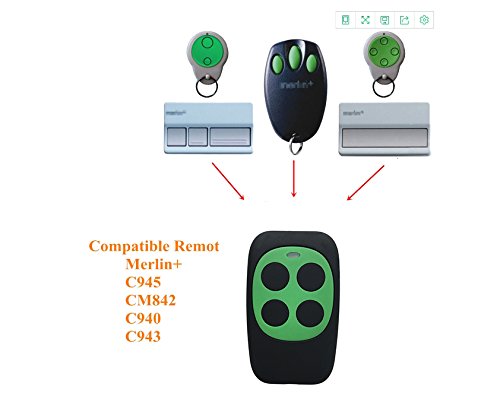 XIHADA Universal Garage Door Remote Garage Remote Gate Opener Remote Universal Gate Remote Control Homelink Remote Programmable Learning Garage Door Remote Multi Frequency 280MHZ-868MHZ (Green)