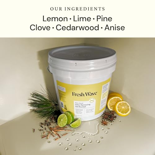 Image of Fresh Wave Odor Removing Gel Bucket, 15.5 lb. (248 oz.) | Lemon Scent Refill | Odor Absorbers for Home | Safer Odor Relief | Natural Plant-Based Odor Eliminator | For Cooking, Trash & Pets