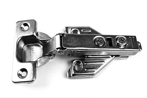 Berta (50 Pieces) Full Overlay Face Frame Soft Closing European Hinges, 110 Degree 2 Way Adjustable Clip On Concealed Kitchen Cabinet Door Hinges With Screws #TOP1