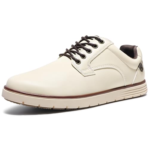 NCCB Mens Lace Up Casual Dress Shoes White Size 10