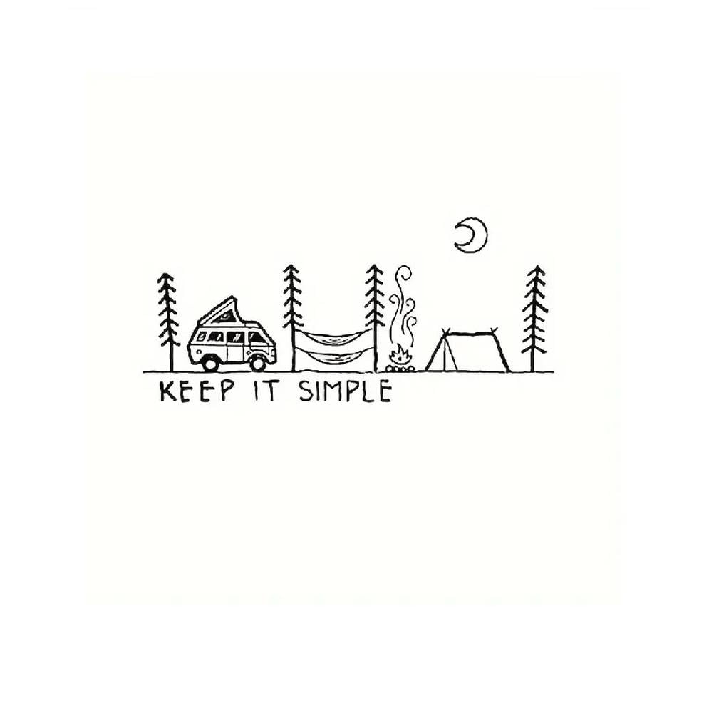 Keep It Simple Camping Car Sticker Vinyl Decal Bumper