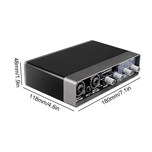 mewmewcat Interface de áudio portátil USB Placa de som pré-amplificador de microfone Computadores Eq