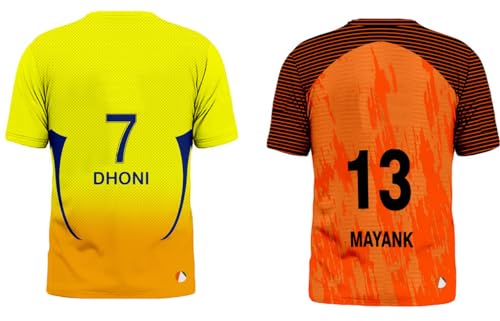 Image of Sports India IPL Cricket Team T Shirt Jersey Combo for (Kid's, Boy's & Mens) L744