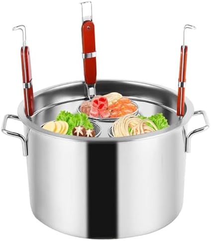 Commercial Pasta Cooker with Straining Baskets & Divider - Efficient Noodle Cooking for Restaurants & Home Kitchens, Perfect for Chefs & Food Enthusiasts