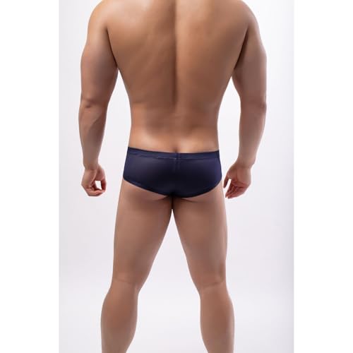 Mens Boxer Briefs Underwear Sexy Low Rise Men's Mesh Breathable Pouch Bikini Underwear2