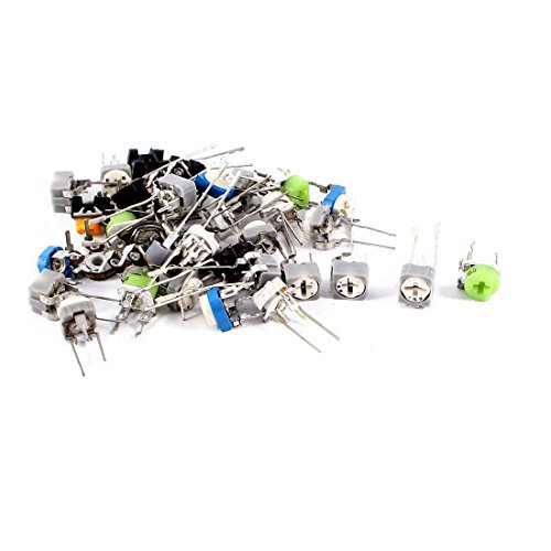 40 Pcs 220K 150K 50K 30K 15K 10K 2K 100 ohm 8 Values Variable Resistor