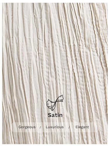 Verdusa Women's Satin Silk Boho Ruffle Flowy Long Skirts Textured Pleated Business Maxi Skirt4