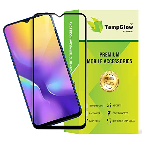 Image of Screen Protector for RealMe Q | Realme X2 (Black) Tempered Glass Edge-to-Edge 6D Screen Guard With Installation Kit