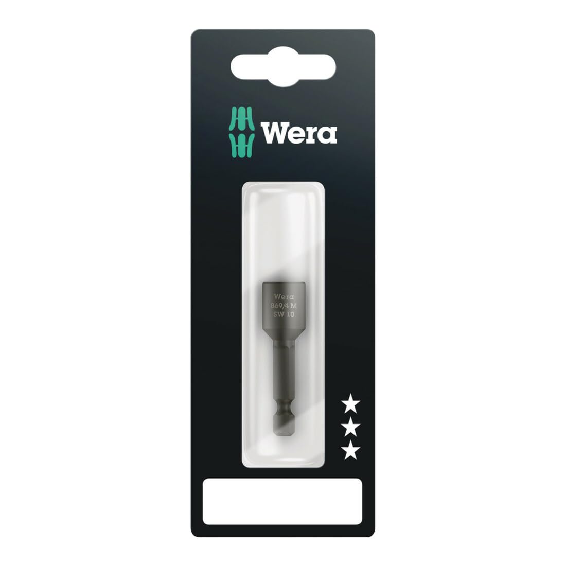 Wera Black 869/4 Sb Nutsetter (Magnetic), 1/4" Drive, 10X50mm, 05073505001