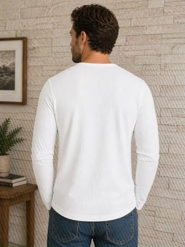 Image of FN3 Men's Premium Waffle Knit Henley Tshirt for Men
