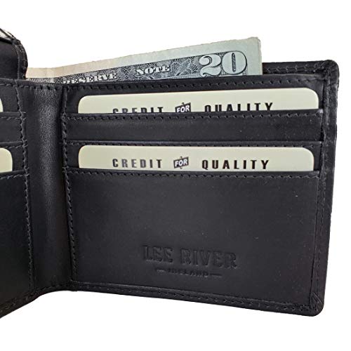 Mens Black Leather Wallet Conan2