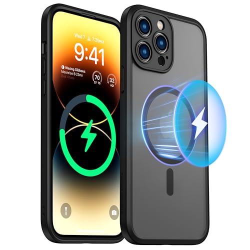 ImpactStrong Magnetic Guard Designed for iPhone 14 Pro Max Case [Camera Protection] [Military Grade Drop Tested] [Compatible with MagSafe] Slim Translucent Matte Phone Case (6.7") - Black by ImpactStrong - Used condition - Image 3