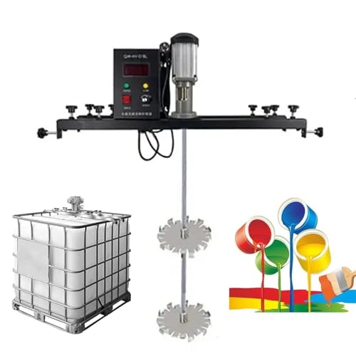 【Agitatore d'aria IBC】: dotato di motore a magnete permanente da 980 W + riduttore, dimensioni ridotte, peso leggero, basse perdite, alta efficienza, ampia gamma di applicazioni, con intervallo di velocità da 0 a 1000 giri/min per una miscelazione efficiente. Capacità di agitazione da 0 a 1000 kg.