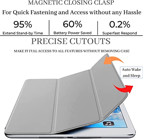 Smart Case for iPad Mini 1, 2 & 3 (2012, 2013, 2014) Magnetic Cover with Auto Sleep/Wake Function (Gray) - Image 2