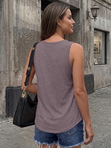 Image of AUTOMET Women's Square Neck Tank Top | Soft Lightweight Sleeveless Shirt, Loose Fit Flowy Summer Basic for Layering, Casual & Workout