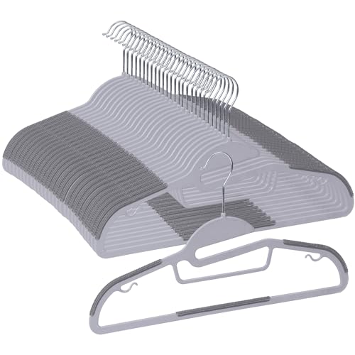 ZenStyle 50 Pack Heavy Duty Plastic Hangers for Clothes Bedroom Closet, Shirts, Pants, Coats, Dress, Skirts