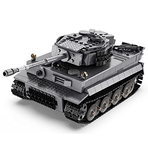 VPPI Technik Panzer Bausteine, CADA C61071, WWII Klassischer Tiger Panzer Modellbausatz Panzer Ferngesteuert mit Motoren… – Bild 6