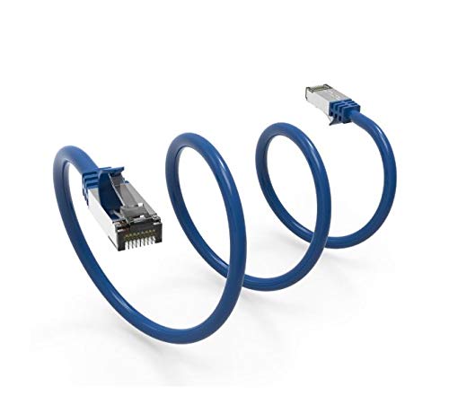 Cable Ethernet Cat8 5 ft Azul Slim Series RJ45 miniatura 2
