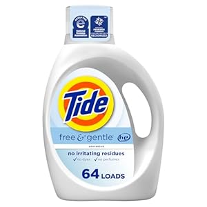 Tide Free & Gentle Liquid Laundry Detergent, 84 fl oz, 64 Loads, HE Compatible