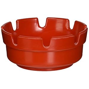 Winco 12 Piece Round Ashtray, 4-Inch, Red