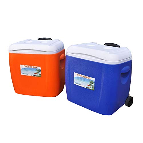 Enfriador Para Exteriores Nevera Pequeña Para Alimentos Y Bebidas Caja De Hielo Robusta Apta Para 6-30 Latas Pequeñas Robusto Y Resistente Permanece Hasta 1-2 Días Frío Enfriador Ligero,Orange-26L