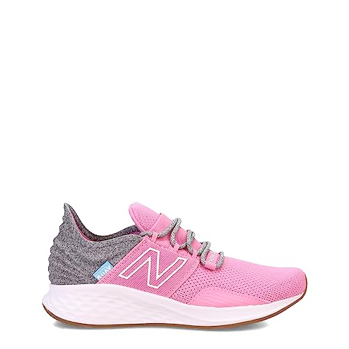 Image of New Balance Kid's Fresh Foam Roav V1 Lace-up Running Shoe Sneaker, Candy Pink /Light Aluminum, 4 Big Kid