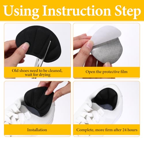 Image of COMNICO Shoe Filler for Too Big Shoes, 4 Pcs Toe Filler Cushion Inserts Prevent Heel Slipping Shoe Inserts Make Shoes Fit for Men and Women Sports High Heels Boots