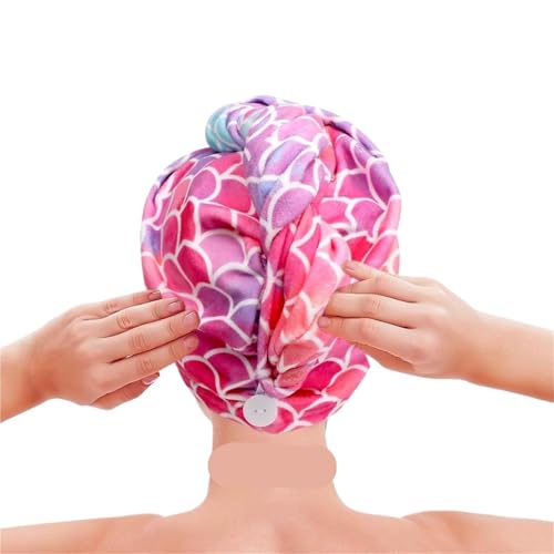 Bonnet de séchage en microfibre pour cheveux des enfants couleur jaune - 7