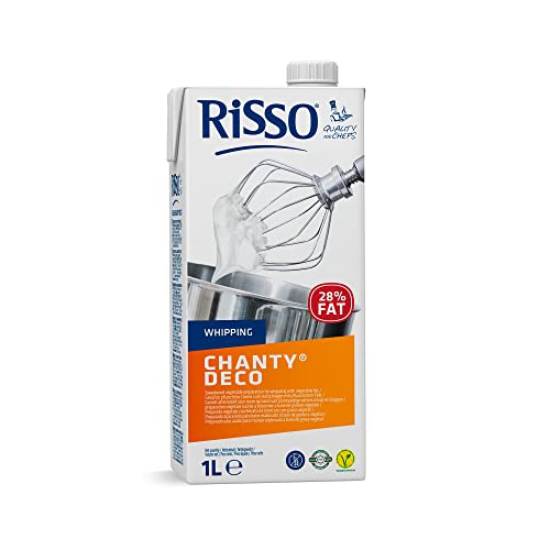 Preparado Vegetal Chanty Deco - Brick de 1 L - Ideal Sustituto de la Nata para Montar y Cocinar - Producto Vegetariano Sin Gluten Apto para Celíacos - Risso Cover