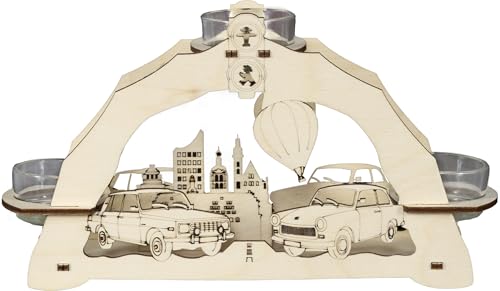 SAICO Leuchter Trabant und Wartburg für 3 Teelichte - EIN Meisterwerk...