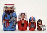 Baby Jesus 5 Piece Russian Wood Nesting Doll Matryoshka Stacking Dolls Russia