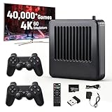 Retro Game Console - AUFGLO Retro Game Stick Over 40,000 Integrated Games, Over 50 Emulators, 4K Output, 2 Wireless Controllers