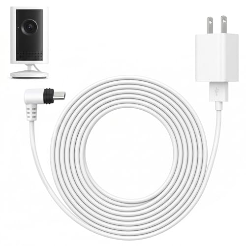 ALERTCAM 20FT Power Cord Compatible with Ring Indoor Cam Plus (2K) Long Extension Cable with Adapter USB C Charger Cable for Continuous Power Supply Not for Ring Indoor Cam 2nd Gen
