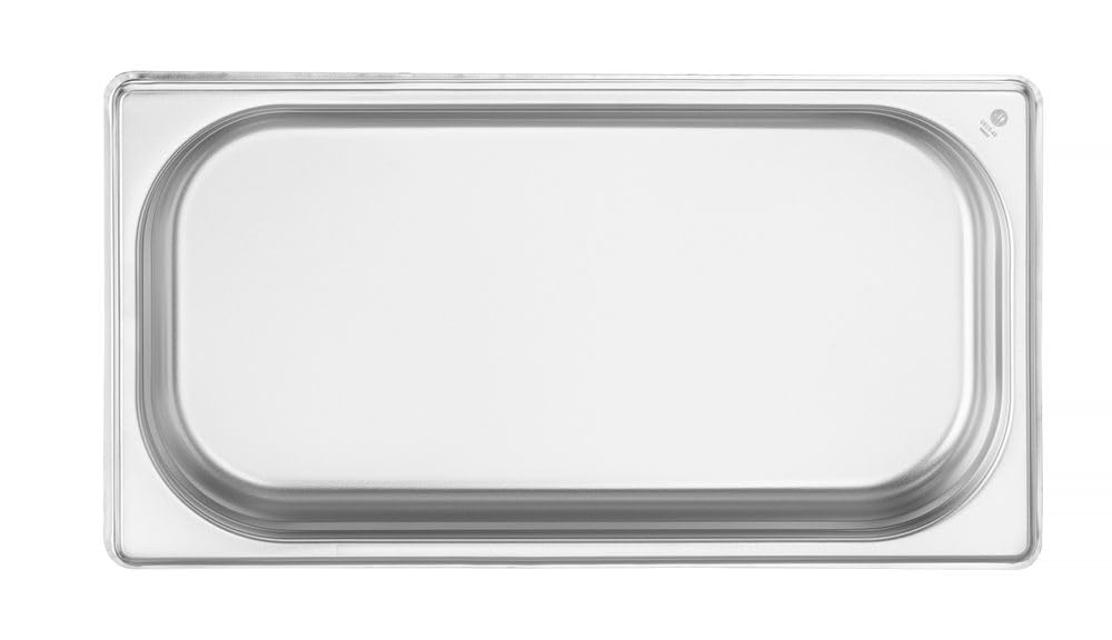 HENDI Contenitore Gastronorm GN 1/3, Budget Line, resistenza termica -40 °C a 250 °C, per forno e bagnomaria, 1,5L, 325x176x(H) 40mm, acciaio inox