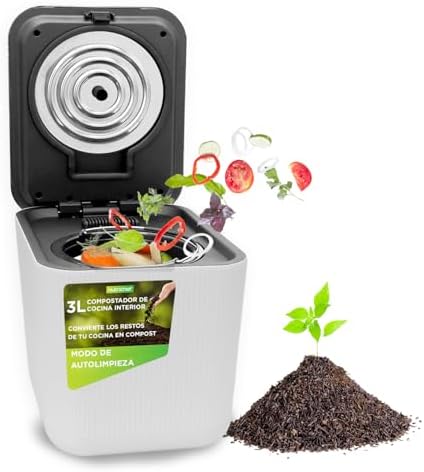 NutriChef compostador electrico, 3 litros, Ideal para cocinas, Cu...